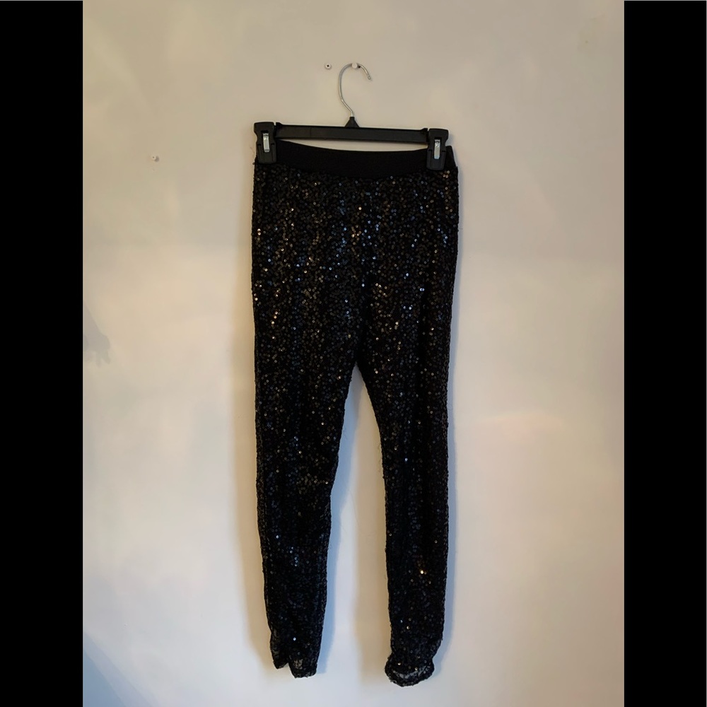 Sparkling Black Disco Pants